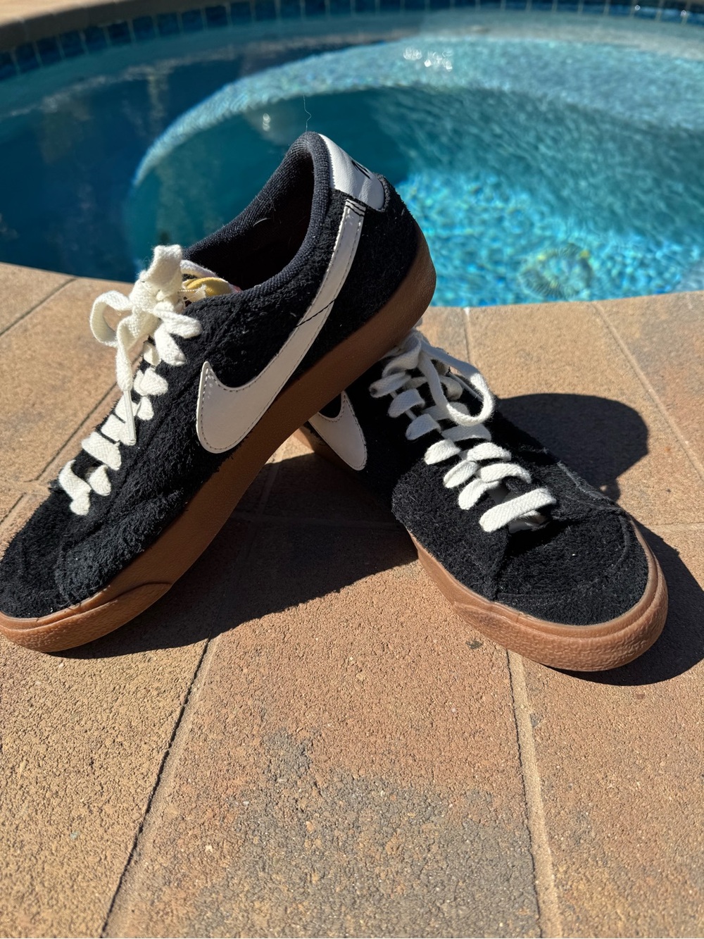 Nike Women’s Black blazers with White Swoosh and Gum Sole